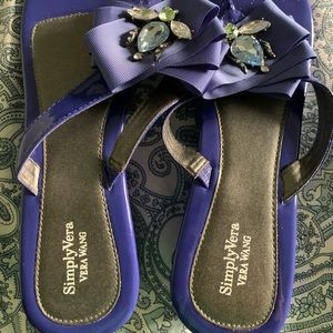 Vera Wang Simply Vera purple flip flops